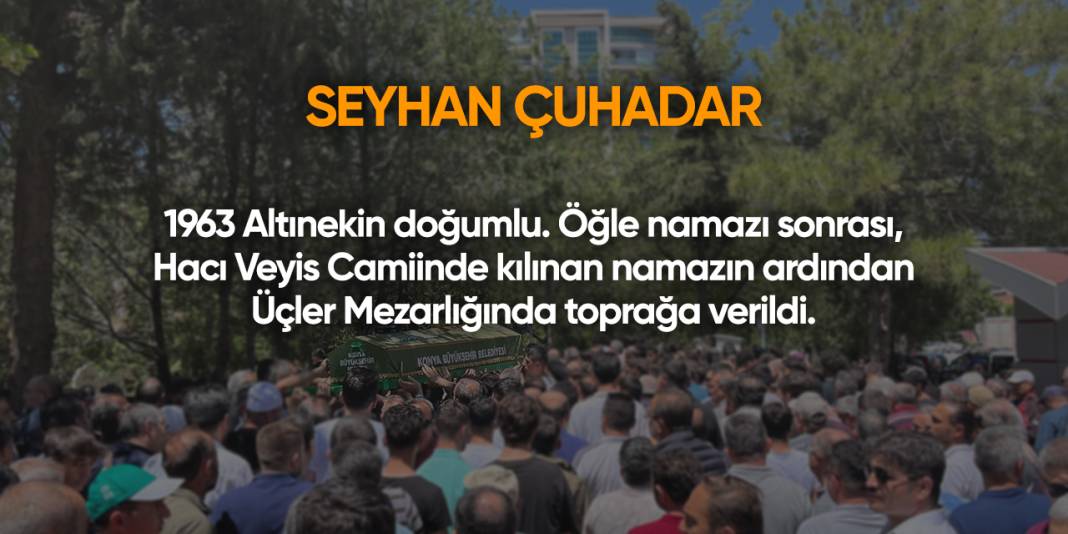 Konya'da bugün vefat edenler | 14 Ocak 2025 2